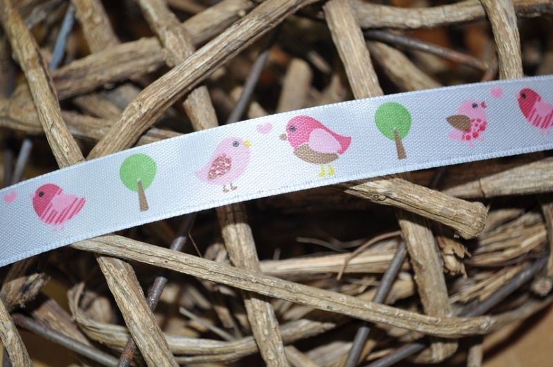 Satinband *Vögelchen* schmal