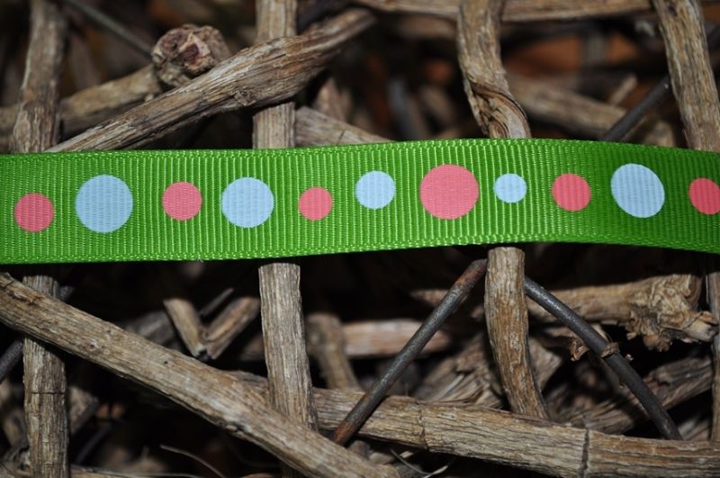 Ripsband *Dots* grün