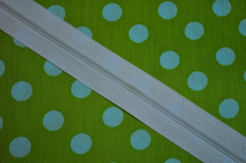 Endlosreißverschluss 3 mm weiß