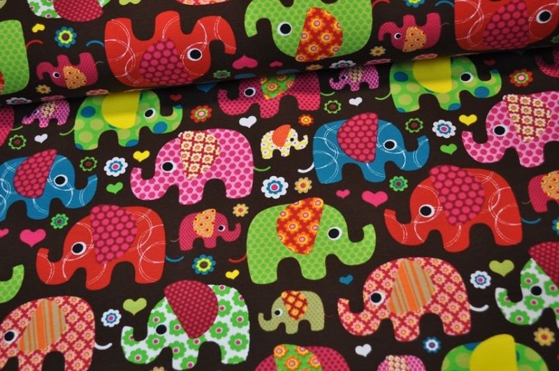 Jersey Little Darling Elefant braun/bunt