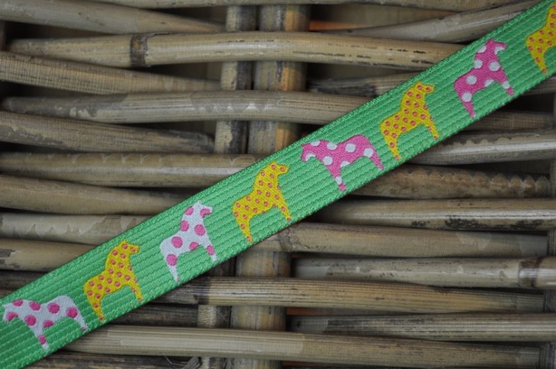 Webband Dala Pferd  grün