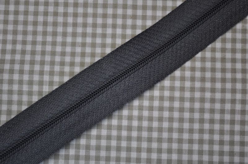 Endlosreißverschluss 3 mm dunkelgrau