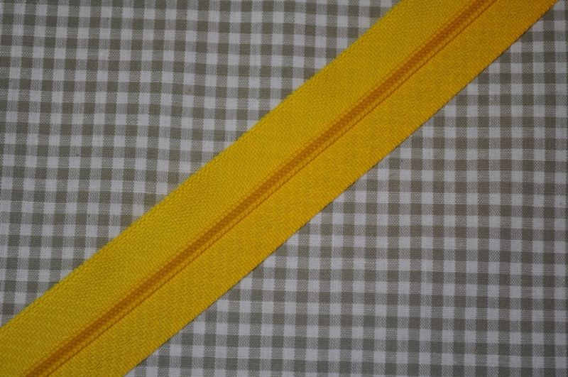 Endlosreißverschluss 3 mm gelb