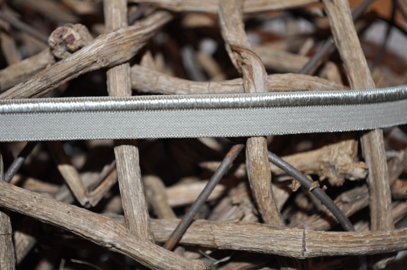 Elastisches Paspelband creme Glänzend/matt