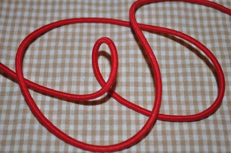 Gummikordel rund 3 mm dunkel rot