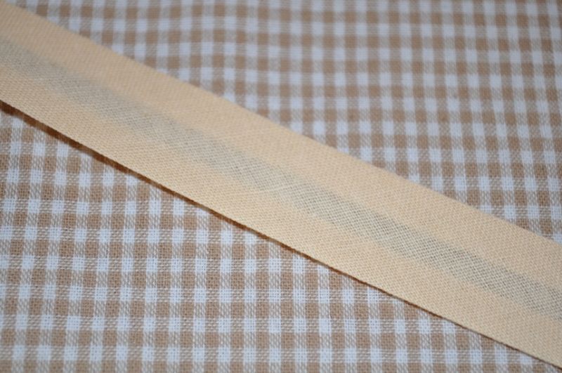 Schrägband gefalzt 20 mm Pfirsich