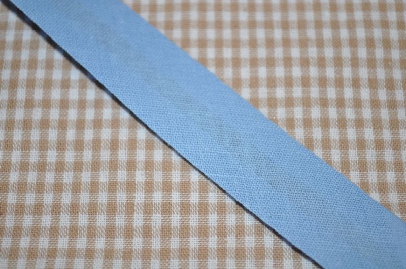 Schrägband gefalzt 20 mm Hellblau