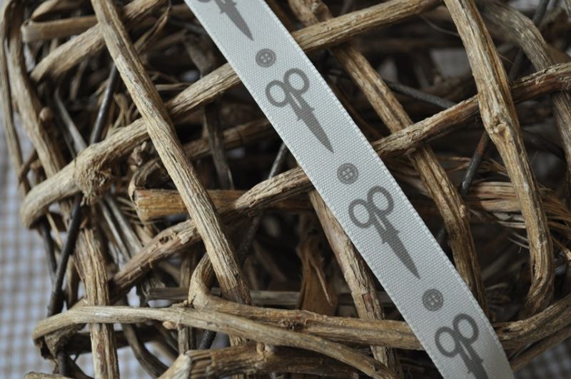 ripsband Scissors and buttons schmal