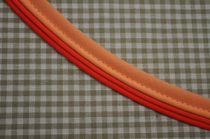 Paspelband 3-farbig hellrot/apricot