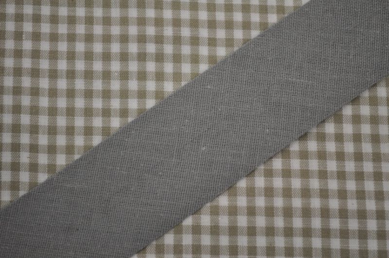 Schrägband gefalzt 30 mm grau