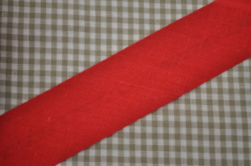 Schrägband gefalzt 30 mm rot
