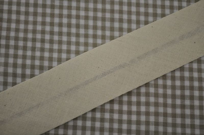 Schrägband gefalzt 30 mm ecru