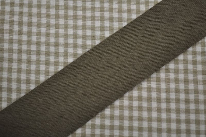 Schrägband gefalzt 30 mm oliv