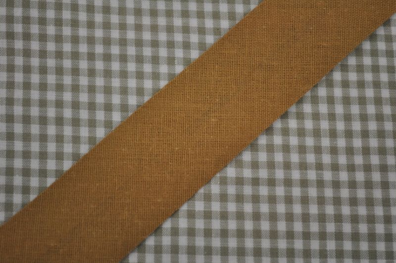 Schrägband gefalzt 30 mm hellbraun