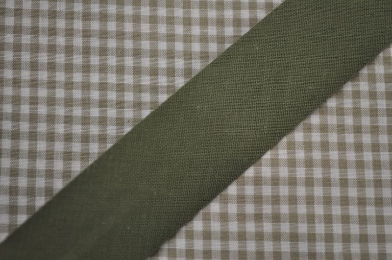 Schrägband gefalzt 30 mm khaki