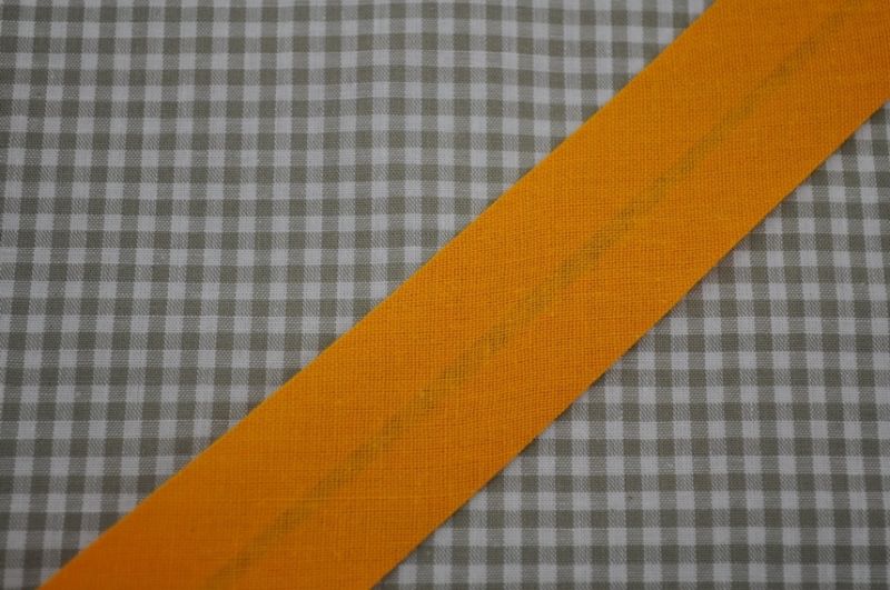 Schrägband gefalzt 30 mm sonnengelb