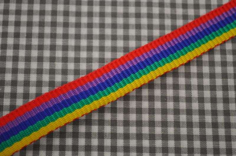 Gurtband 15 mm regenbogen