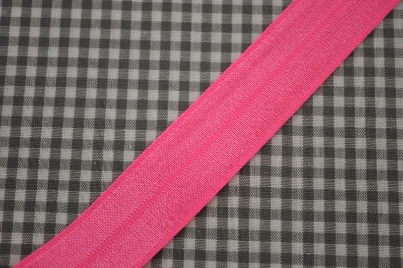 Elastisches Einfassband 20 mm neon pink