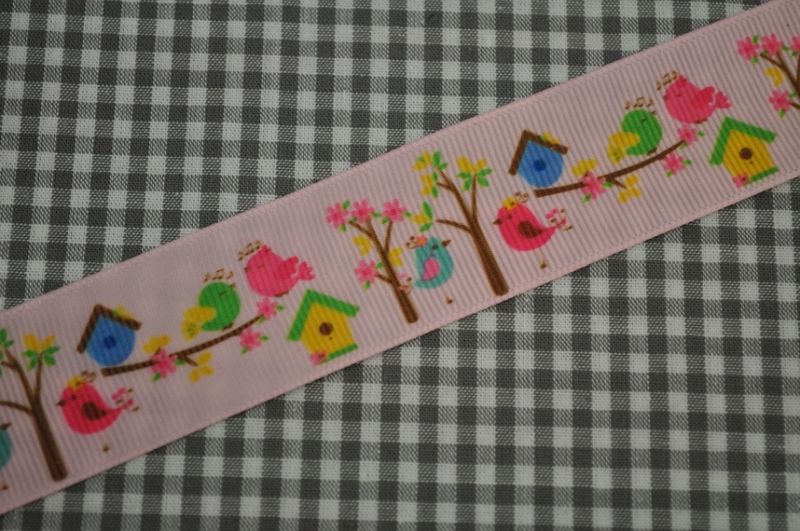 Ripsband vogel rosa