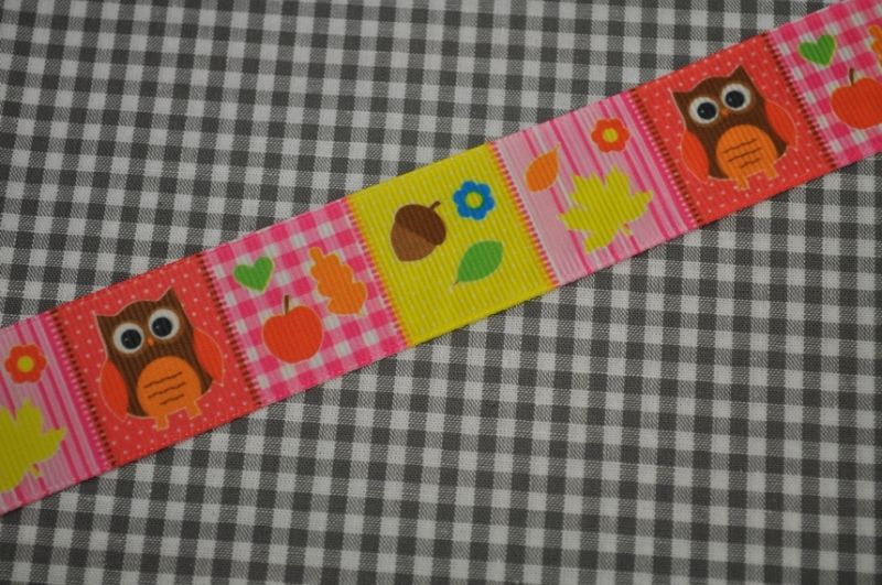 Ripsband Eule karo
