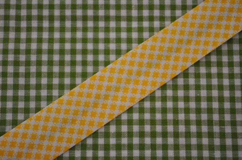 Schrägband Stern Karo gelb