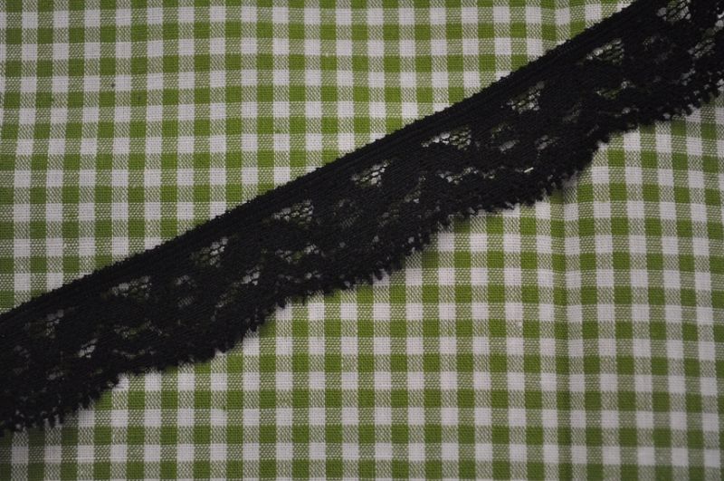 Elastische Spitze 20mm schwarz
