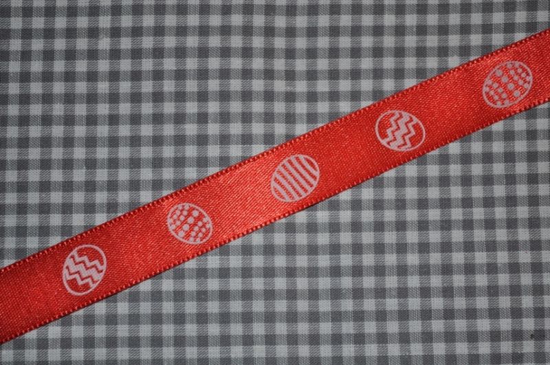 Satinband Osterei 15mm rot