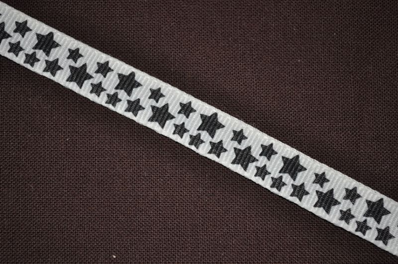 Ripsband Sternenhimmel ecru