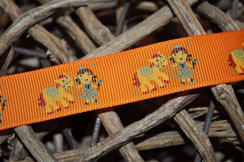 Ripsband Pferde orange