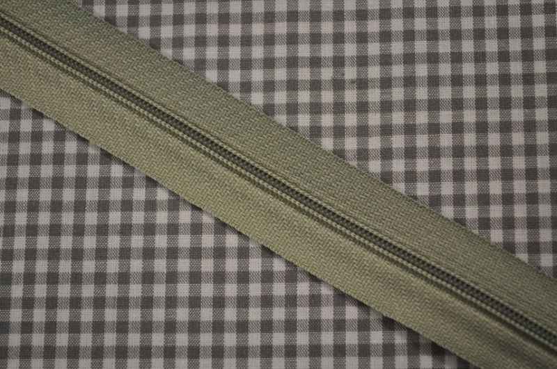 Endlosreißverschluss 3 mm grau/grün