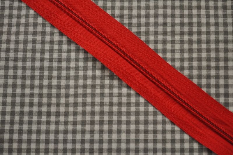 Endlosreißverschluss 3 mm rot