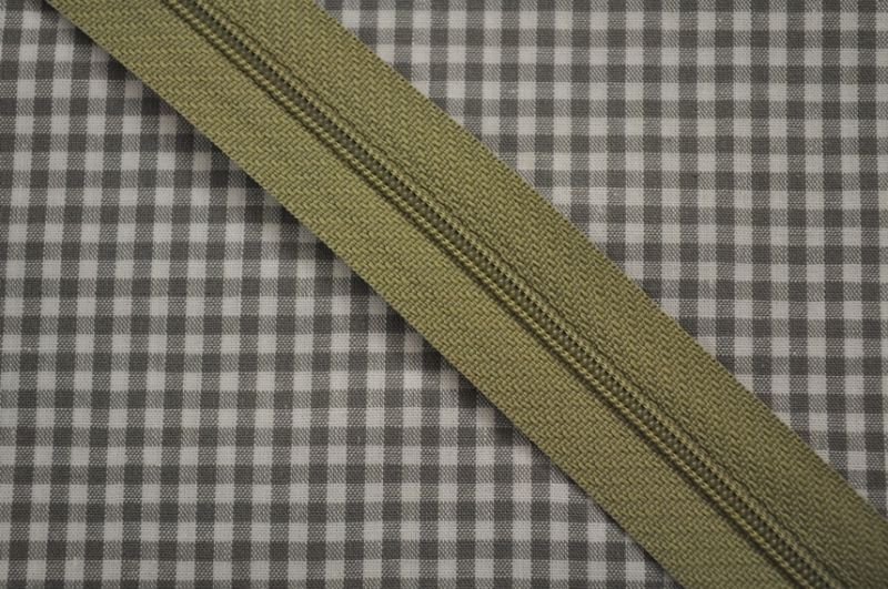 Endlosreißverschluss 3 mm hell olive