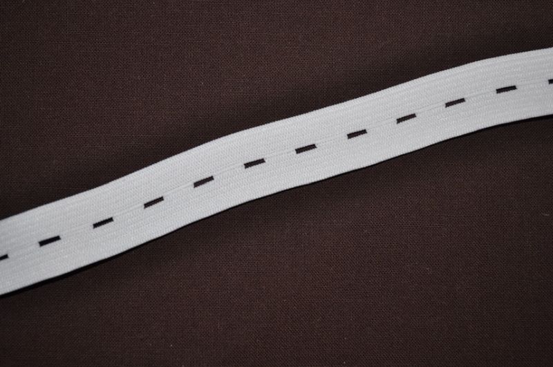 Knopflochgummi 2cm breit weiß