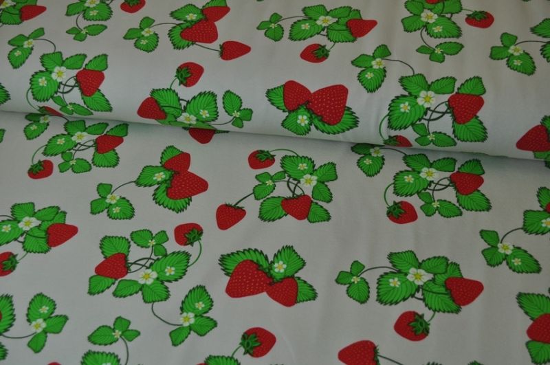 Jersey Dapper Erdbeeren groß beige