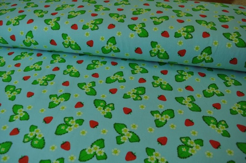 Jersey Dapper Erdbeeren klein hellblau