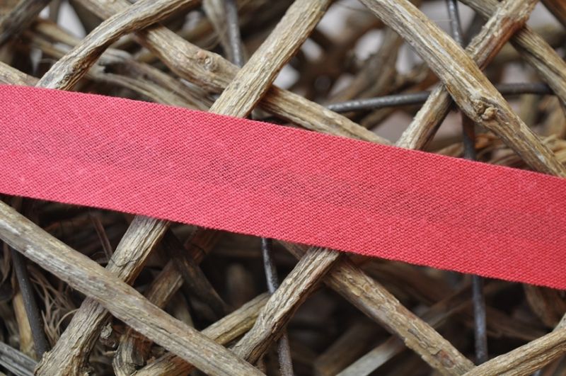 Schrägband gefalzt 20 mm hellrot