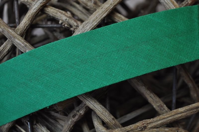 Schrägband gefalzt 30 mm grün