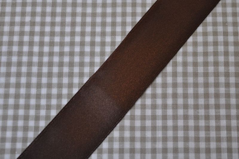 Satinband 25 mm dunkelbraun