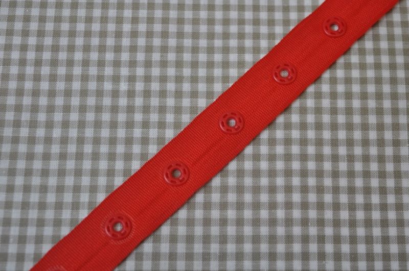 Druckknopfband 2-teilig rot