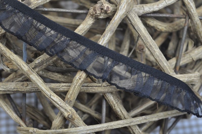 Rüschengummi 18mm schwarz