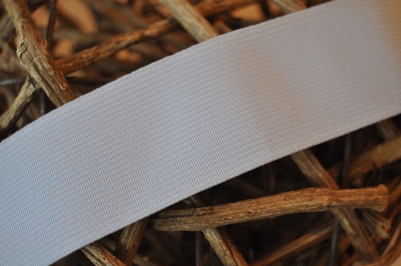 Gummiband 40 mm weiß