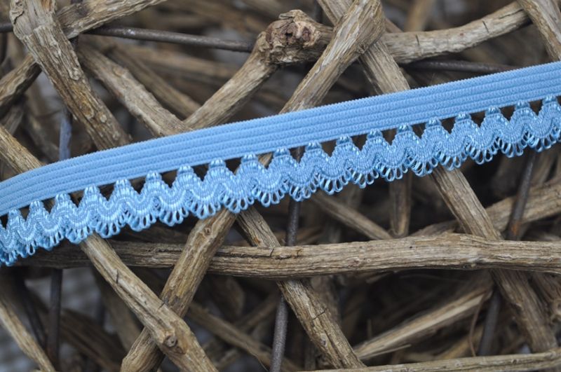 Unterwäschengummi/Rüschengummi 15mm aqua