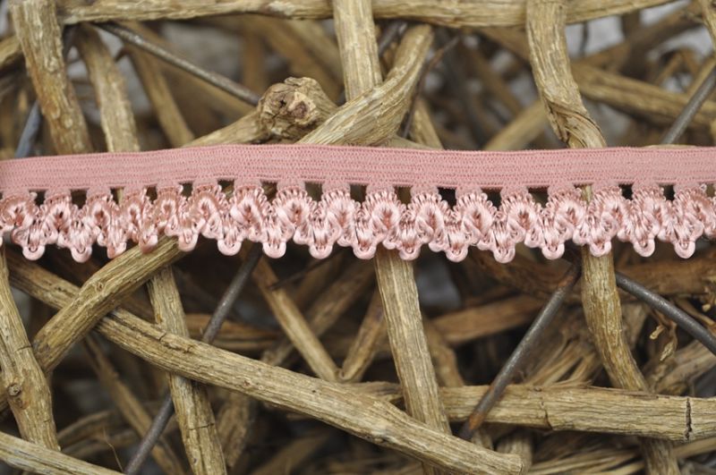 Unterwäschengummi/Rüschengummi 18mm altrosa 4