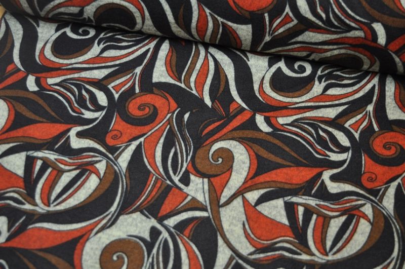 Strick Druck Ornamente rost 