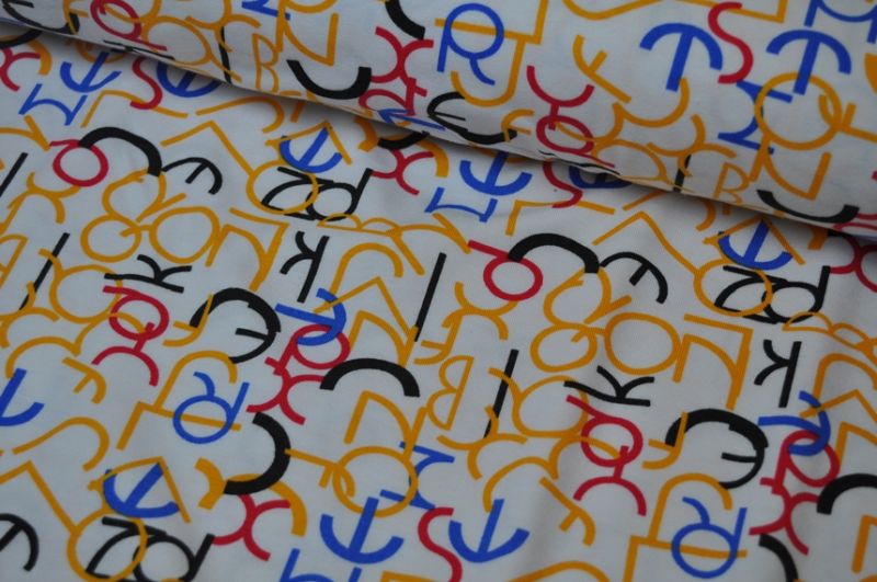 Jersey Buchstaben weiß