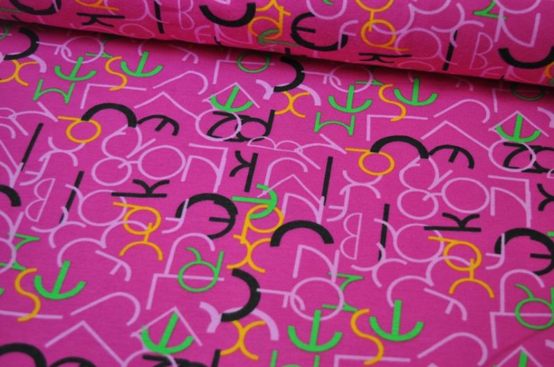 Jersey Buchstaben pink