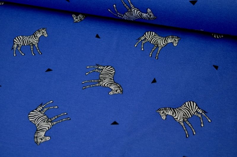 Jersey Zebra Triangle blau