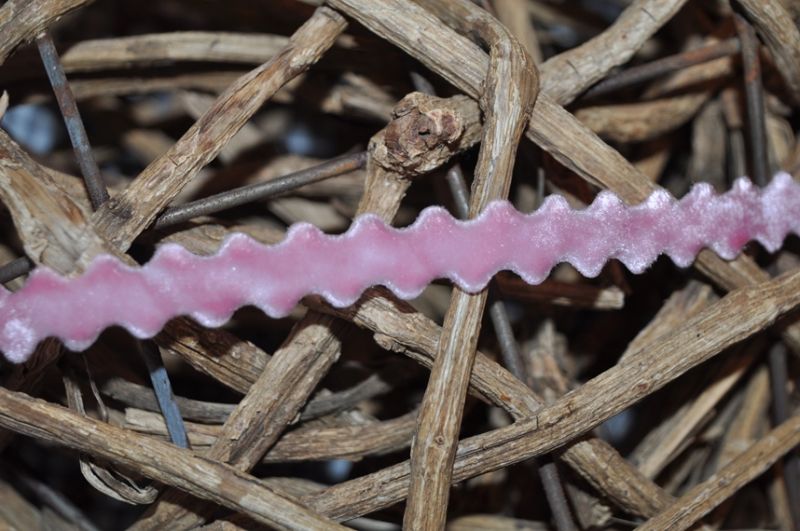 Samtband wellen 12mm rosa