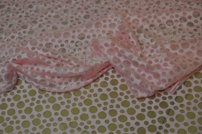 Baumwoll/Polyester Jersey Burnoit Dot Rosa