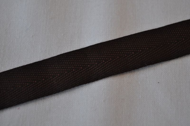 Köperband dunkelbraun 1,5cm